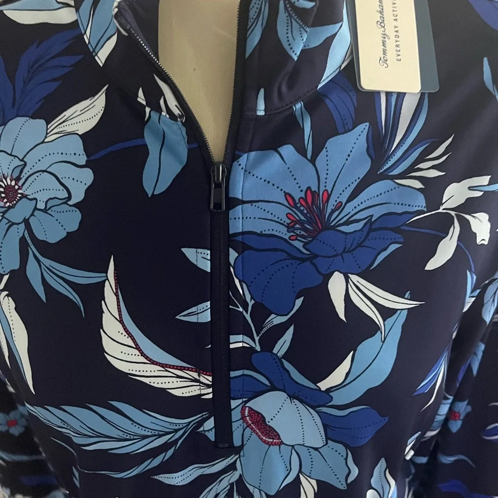 Tommy Bahama Navy Floral Women's Blouse - Picture 4 of 8